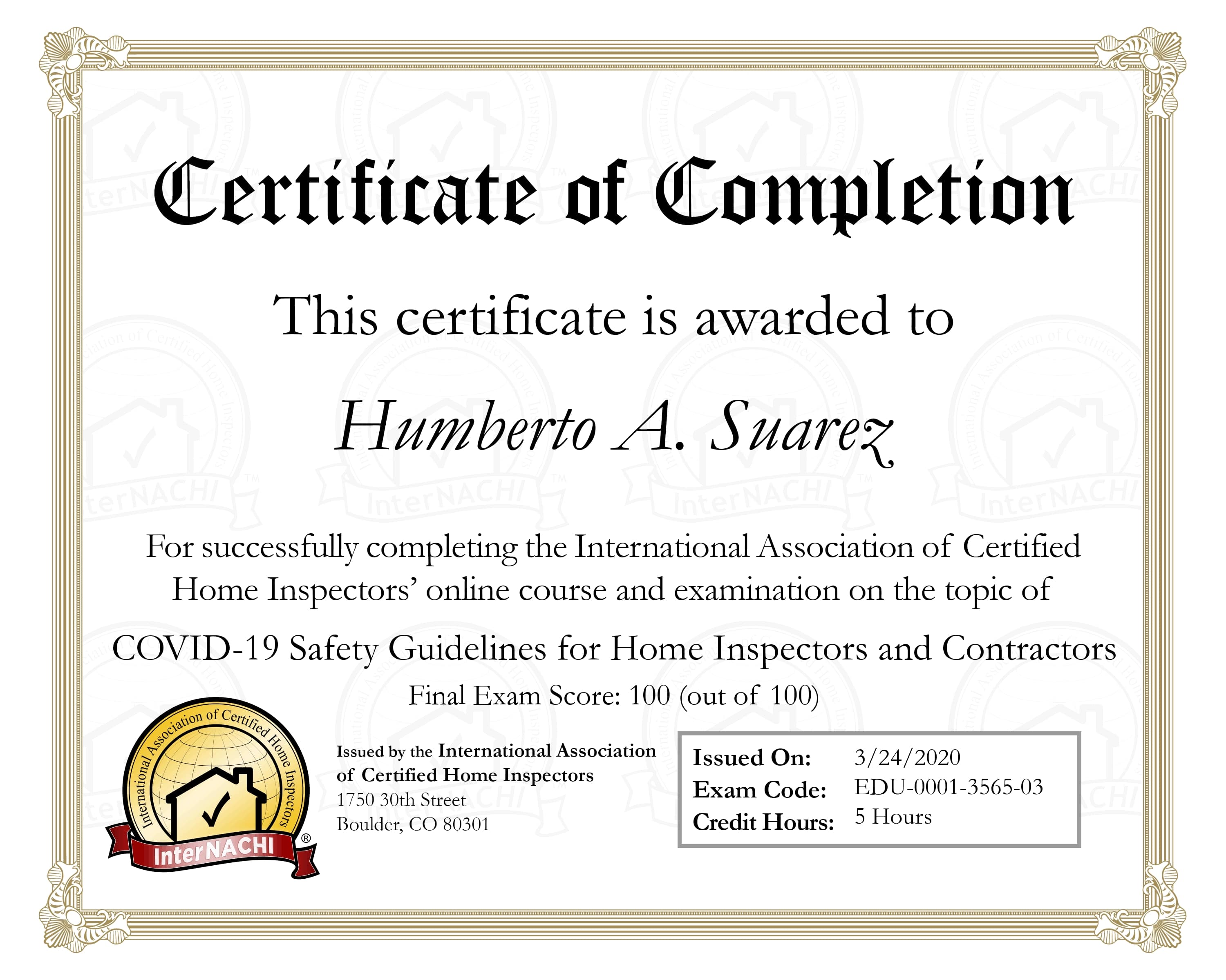 Covid-19 Certificate