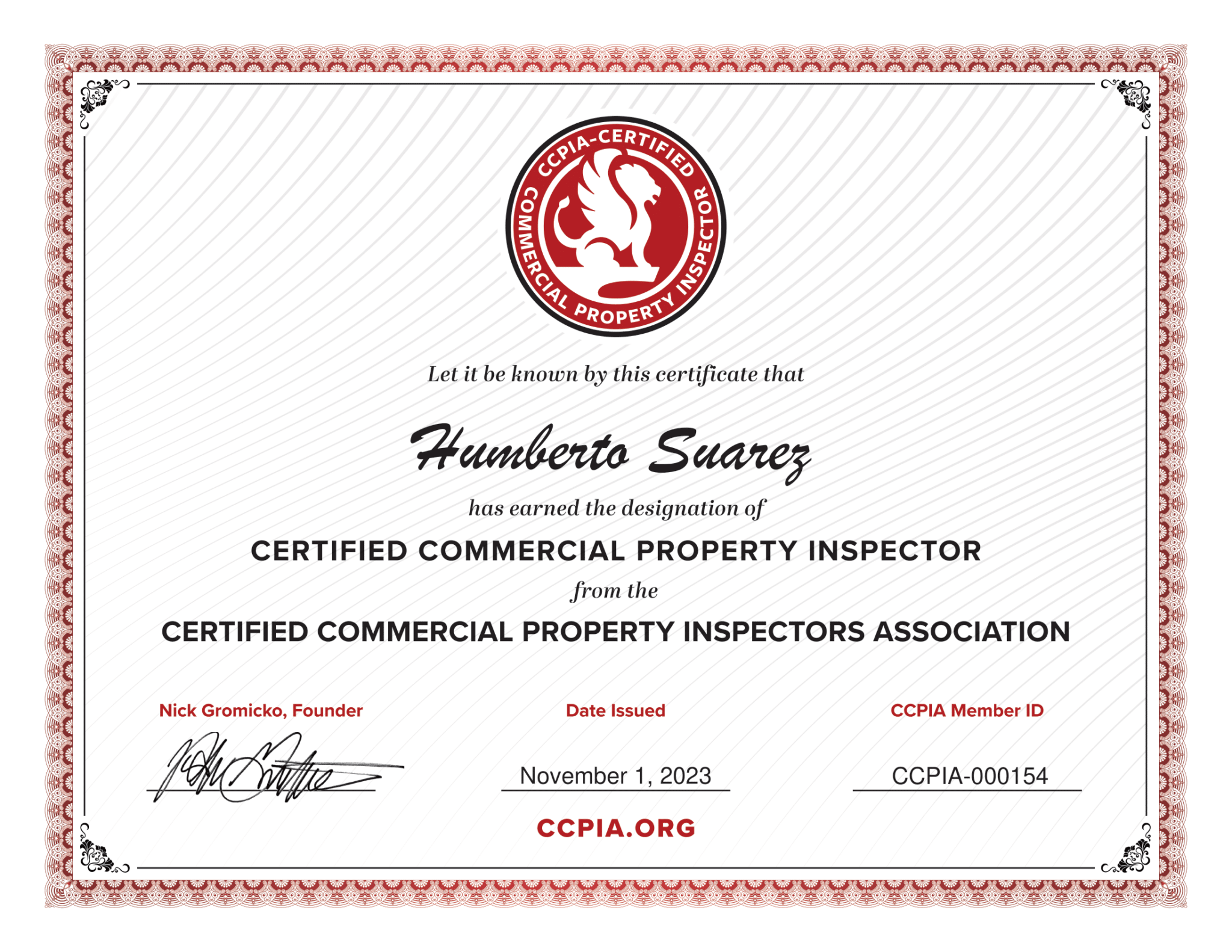 Commercial Certificate