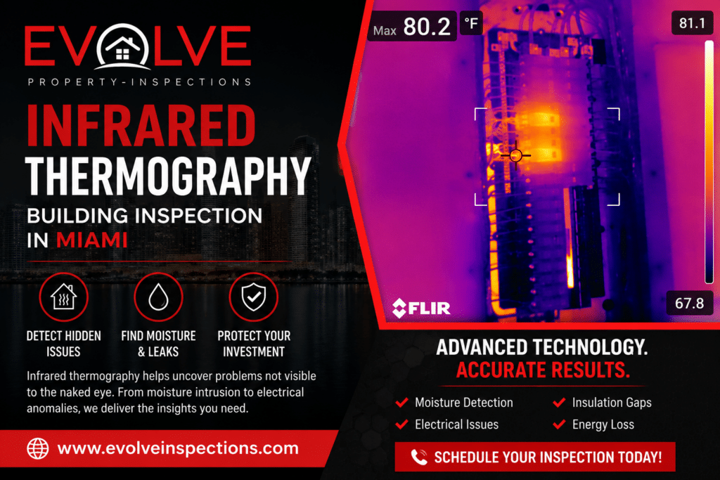 Infrared thermography building inspection in Miami