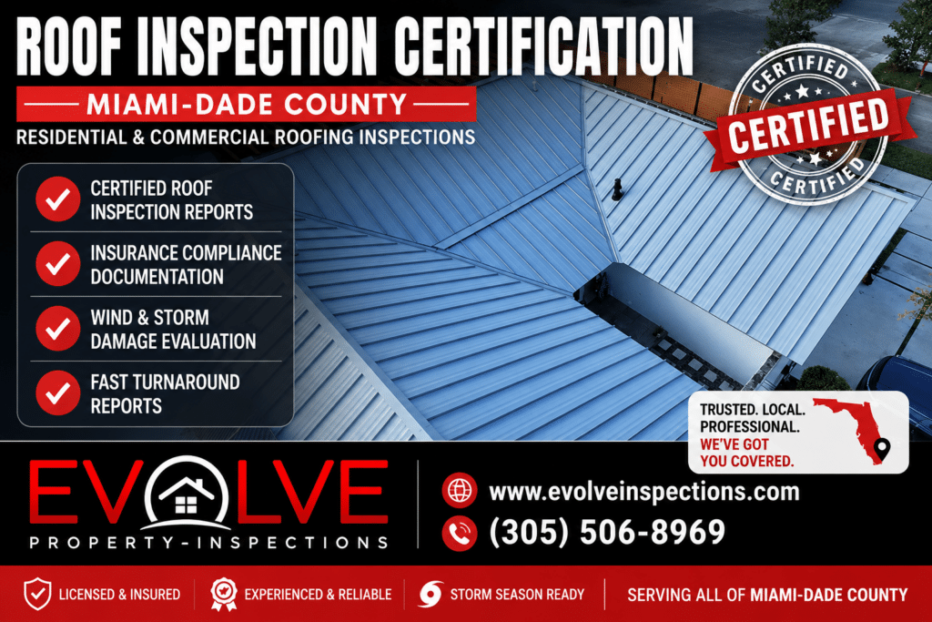 roof inspection certification in Miami-Dade County